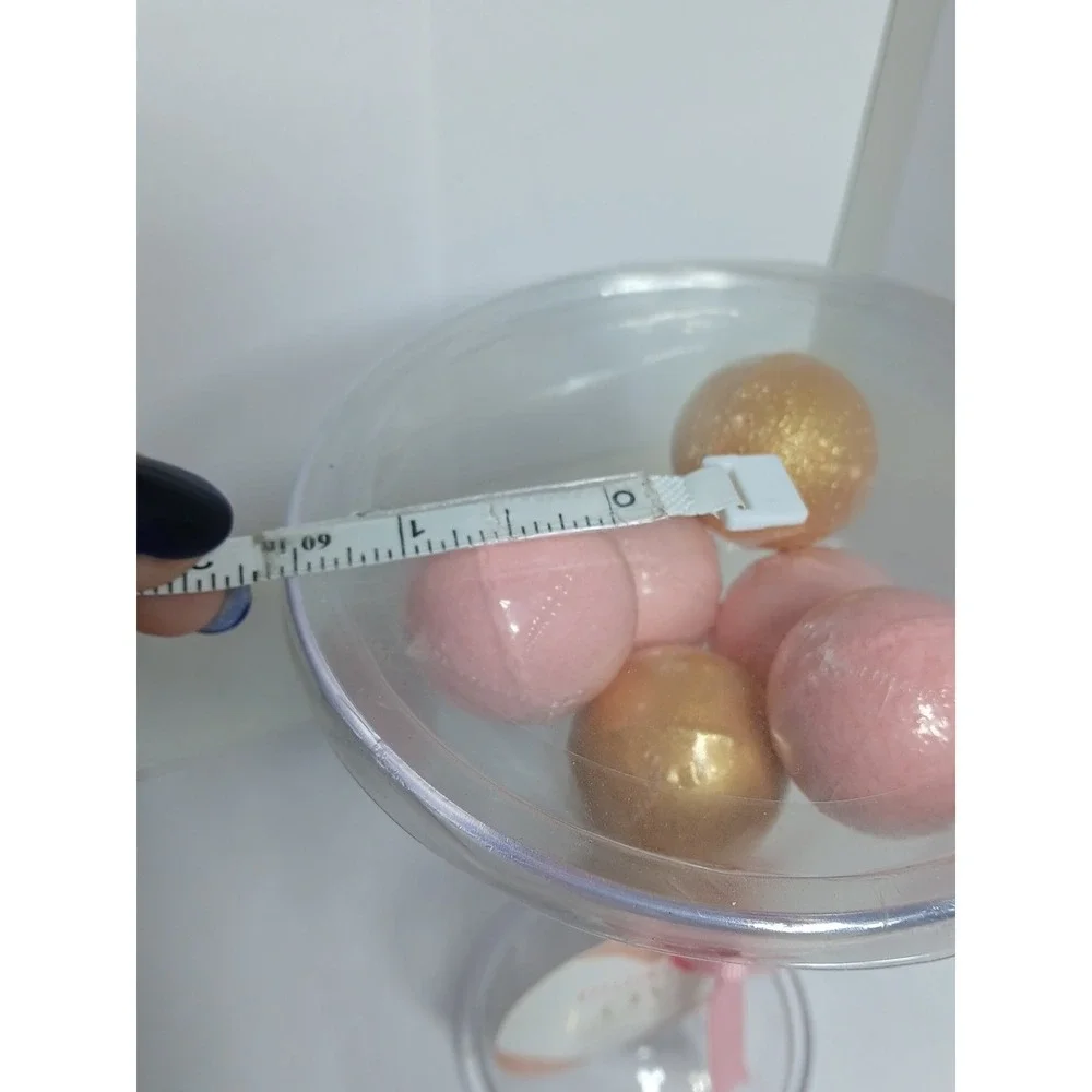 Belle Maison Love Bath Fizzer Martini Glass 7 Count Pink Gold New